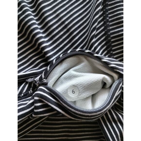 Lululemon Women's Race Your Pace Long Sleeve White Black Sweatshirt Top Size 6 - Picture 12 of 12